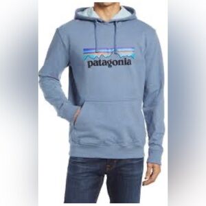 Patagonia P6 Logo Uprisal Hooded Sweatshirt In Pigeon Blue size S